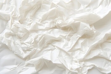 Obraz premium Crumpled White Paper Texture Closeup