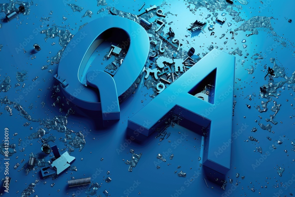 Aufkleber a close-up image of a blue sign displaying the number 40 on a solid blue background