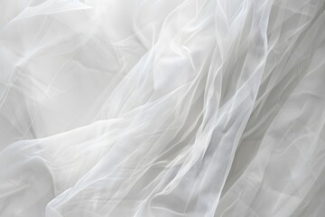Obraz premium Delicate White Veil Texture - Soft Fabric Background