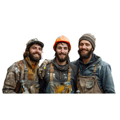 Fototapeta premium Image Construction Workers No Background, Generative AI