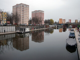 River canal in the city
