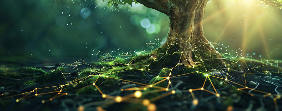 Roots of a Tree Forming a Network