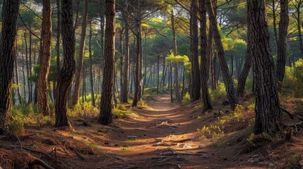 Fototapeta premium Cool Air in the Pine Forest
