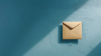 Envelope and email symbol on a blue background Concept email address Internet technologies and contacts for communication Communication over the network business and correspondence : Generative AI