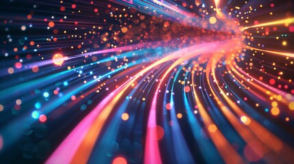 Fototapeta premium abstract colorful light line background