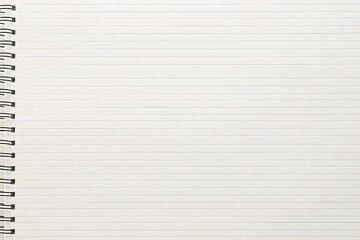 Fototapeta premium White Lined Notebook Paper Background For Design
