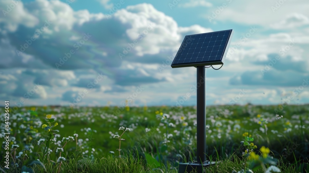 Aufkleber A solar-powered weather station monitoring conditions and predicting weather patterns.