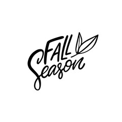 Autumnal typography featuring stylish leaf design for creative seasonal artwork and decor