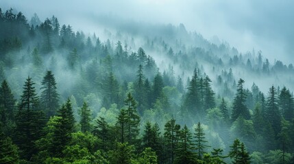 Densely Forested Mountains