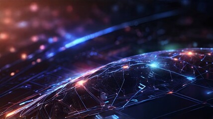 Obraz premium Advanced cybersecurity systems diagram