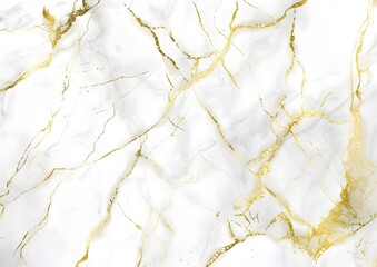 White Marble Background With Golden Veins