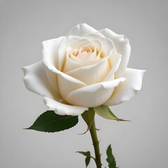 white rose isolated on white background