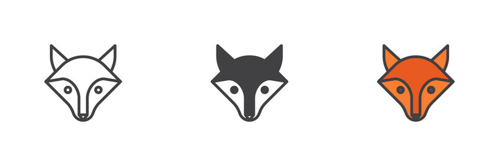 Fox different style icon set