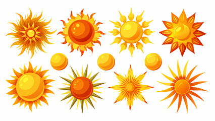 Stunning Collection of Sun Vectors, Sun Vector Set