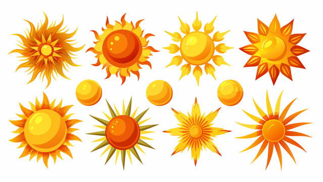Stunning Collection of Sun Vectors, Sun Vector Set