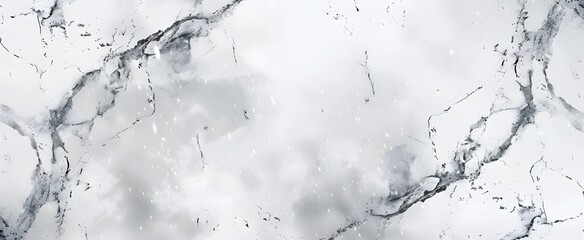 Fototapeta premium White Marble Texture with Snowfall
