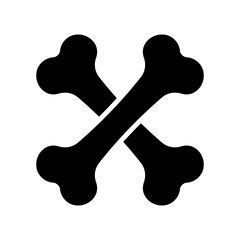 Bones icon. Stacked Dice Icon. Silhouette Style. Vector icon.