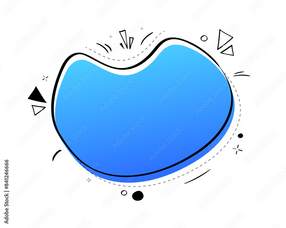 Poster message bubble banner. drop-down background. flat style. vector icon.