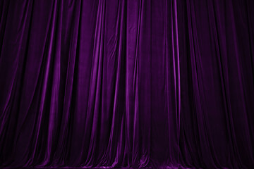 purple curtain in theatre background
