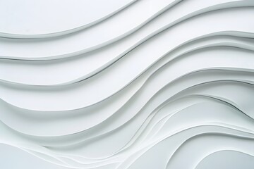Obraz premium Abstract White Paper Layers Minimalist Design