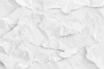 Obraz premium Crumpled White Paper Texture Background Vector Illustration