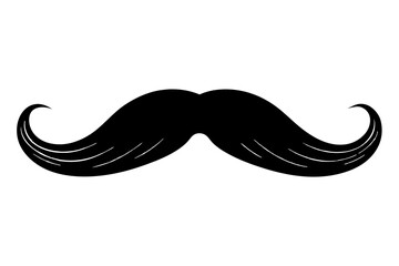 moustache silhouette vector illustration