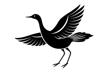 migratory bird silhouette vector illustration