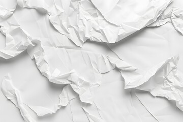 Obraz premium Crumpled White Paper Texture Background