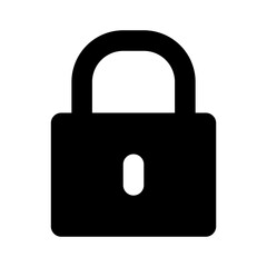 lock padlock privacy black solid icon