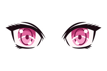 Comic Eyes Flat Sticker Design