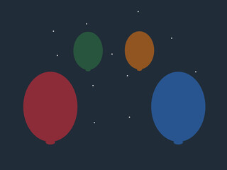 flat design balloon vector illustration