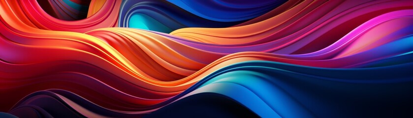 Obraz premium Abstract wavy patterns, bold and vibrant colors