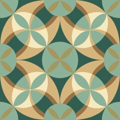Seamless pattern of delicate, overlapping circles, creating a Venn diagram effect that adds a sense of complexity and depth while remaining minimal, Generative AI