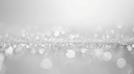 Abstract Silver Glitter Bokeh Background