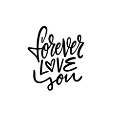 Forever Love You Romantic Typography to express affection and devotion sweetly and cutely