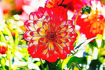dahlia in the garden