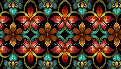 seamless pattern with flowers