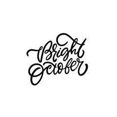 Bright October Calligraphy is perfect for seasonal events, promotions, banners, and more