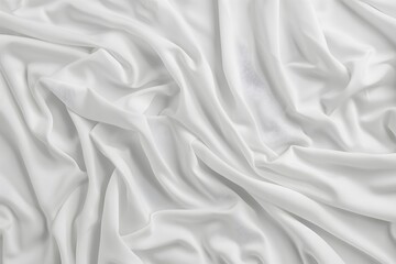 Fototapeta premium White Fabric Texture Background with Soft Folds