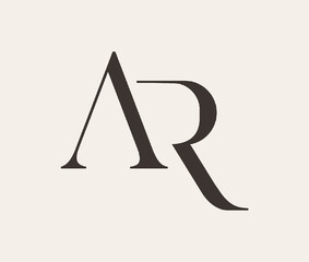 AR Simple Minimalist Brand Logo Icon