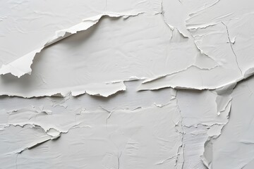 Obraz premium Torn White Paper Poster On Wall Texture