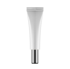 Tube of cream on white background, blank packaging cosmetic plastic tube on white background, Mockup plastic tube for cosmetics, 3D illustration,3D rendering