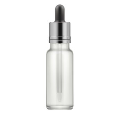 blank dropper bottle white,Skincare makeup product generic packaging mockup product shot for design layout, silver cap