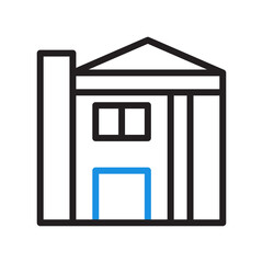 house icon duocolor blue black