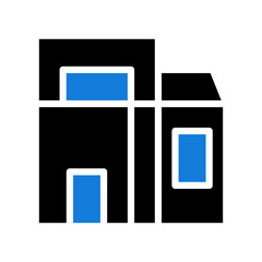 house icon solid blue black