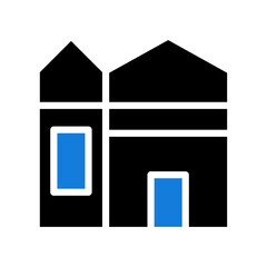 house icon solid blue black