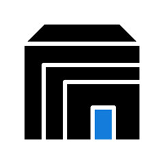 house icon solid blue black