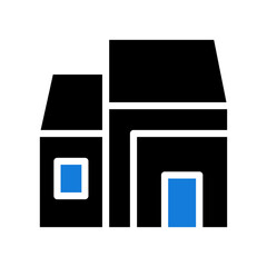 house icon solid blue black