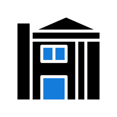 house icon solid blue black