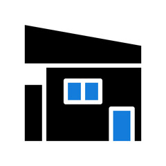 house icon solid blue black